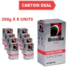 Carton Deal   Brasilia Coffee Ground Brick Pack Espresso Supa Crema 250g x 8 Units