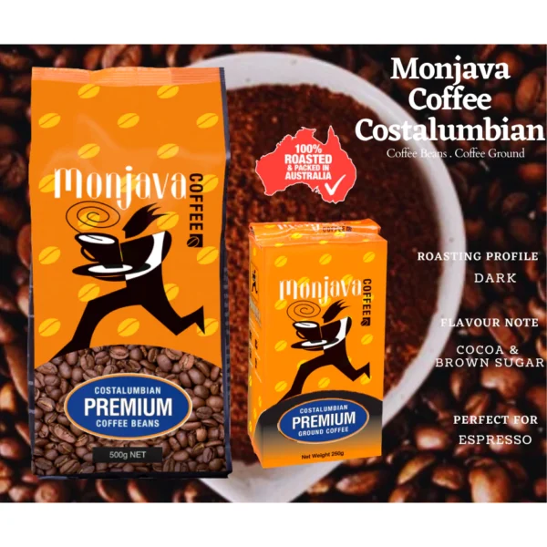 Monjava Coffee Ground Brick Pack Costalumbian 250g  100  Arabica Coffee Powder