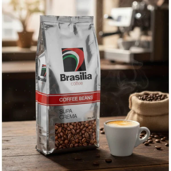 Brasilia Coffee Beans Espresso Supa Crema 1kg  Roasted Whole Arabica Coffee Beans