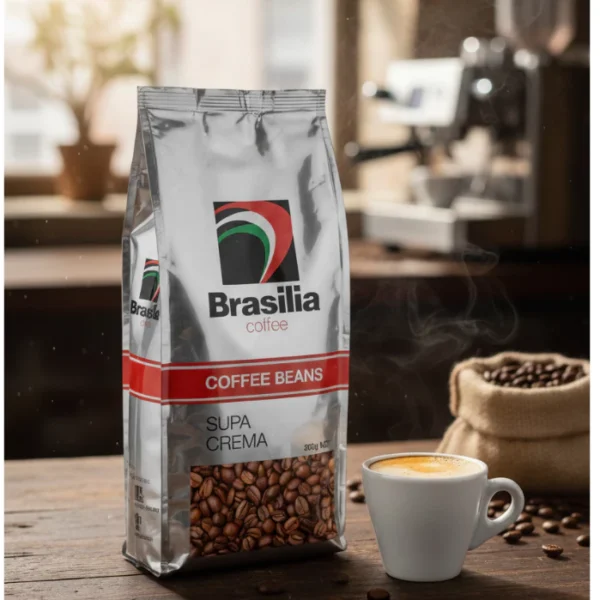 Brasilia Coffee Beans Espresso Supa Crema 500g  Roasted Whole Arabica Coffee Beans
