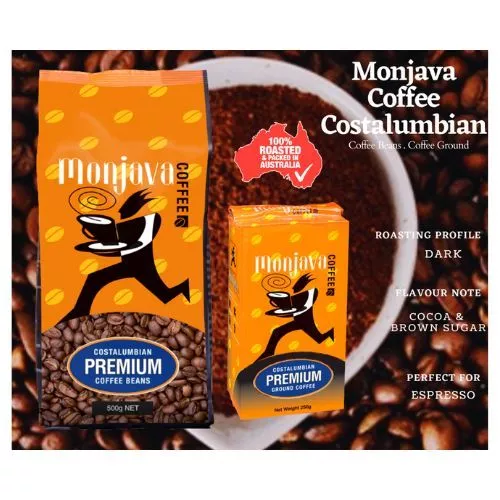 Monjava Coffee Beans Costalumbian 500g   100  Arabica Whole Coffee Beans