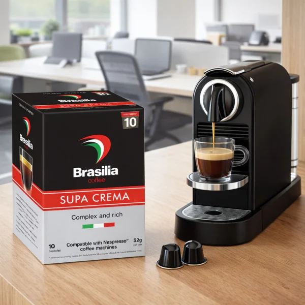 Brasilia Coffee Capsule Supa Crema INT 10  52g  Compatible with Nespresso Coffee Machine