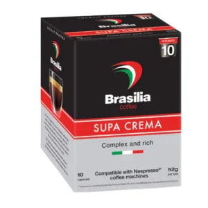 Brasilia Coffee Capsule Supa Crema INT 10  52g  Compatible with Nespresso Coffee Machine