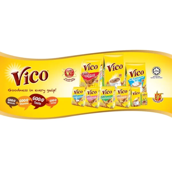 Vico 3 In 1 Calcium Plus Chocolate Malt Drink
