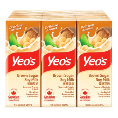 Yeo s Brown Sugar Soya Bean 250ml 6