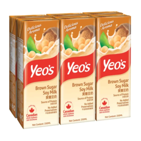 Yeo s Brown Sugar Soya Bean 250ml 6